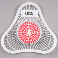 Lavex Urinal Screen with Strawberry Scented Block - 12/Pack