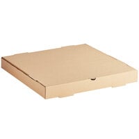Choice 16" x 16" x 2" Kraft Customizable Corrugated Plain Pizza Box - 50/Case