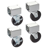 Vollrath 38099 4" Swivel Plate Casters for ServeWell® Hot and Cold Food Tables - 4/Set