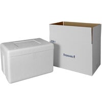 Insulated Shipping Box with Foam Cooler 19 1/2" x 12 1/2" x 12 1/2" - 1 1/2" Thick