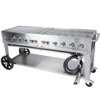 Crown Verity MCB-72 Natural Gas Portable Outdoor BBQ Grill / Charbroiler