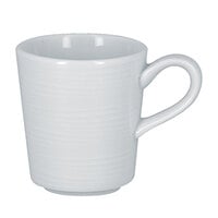 RAK Porcelain HMPASCU09 Helm 3.05 oz. Bright White Embossed Porcelain Espresso Cup - 12/Case
