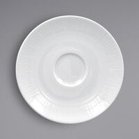 RAK Porcelain SOPCLSA17 Soul 6 3/4" Bright White Embossed Porcelain Saucer - 12/Case