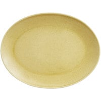 RAK Porcelain GNNNOP36CB Genesis Glossy 14 1/8" x 10 5/8" Creme Brule Oval Porcelain Platter - 6/Case