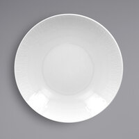 RAK Porcelain SOPONDP23 Soul 9 1/16" Bright White Embossed Deep Coupe Porcelain Plate - 12/Case