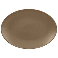 RAK Porcelain GNNNOP32CR Genesis Mat 12 5/8" x 9 1/16" Crust Oval Porcelain Platter   - 6/Case