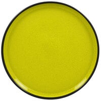 RAK Porcelain FRNOLD23GR Fire 9 1/16" Green Rimless Flat Porcelain Plate / Deep Plate Lid - 6/Case
