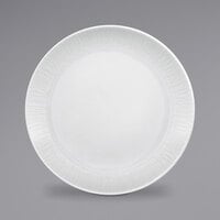 RAK Porcelain SOPONPR24 Soul 9 7/16" Bright White Embossed Flat Coupe Porcelain Plate - 12/Case