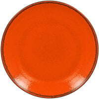 RAK Porcelain FRNNPR15OR Fire 5 7/8" Orange Flat Porcelain Coupe Plate - 24/Case
