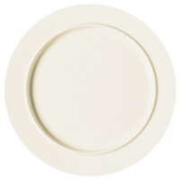 RAK Porcelain NOFP24 Nordic 9 7/16" Warm White Round Flat Rimmed Porcelain Plate - 6/Case