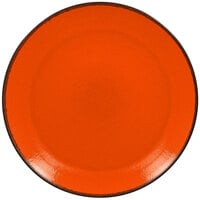 RAK Porcelain FRNNPR31OR Fire 12 3/16" Orange Flat Porcelain Coupe Plate - 6/Case