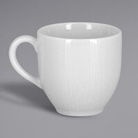 RAK Porcelain SOPCLCU09 Soul 3.05 oz. Bright White Embossed Porcelain Cup - 12/Case