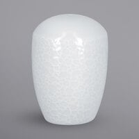RAK Porcelain CHPCLPS01 Charm 3 1/2" Bright White Embossed Porcelain Pepper Shaker - 6/Case