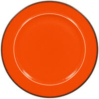RAK Porcelain FRNOFP28OR Fire 11" Orange Flat Porcelain Plate with Rim - 6/Case