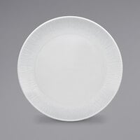 RAK Porcelain SOPONPR28 Soul 11" Bright White Embossed Flat Coupe Porcelain Plate - 12/Case