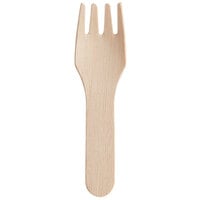 TreeVive by EcoChoice 2 7/8" Compostable Wooden Tasting Fork - 100/Pack