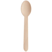 TreeVive by EcoChoice 6 1/4" Compostable Wooden Spoon - 100/Pack