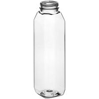 12 oz. Customizable Tall Square PET Clear Juice Bottle - 228/Bag