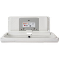 Foundations 200-EH-03 Ultra White Granite Horizontal Baby Changing Station / Table with EZ Mount Backer Plate, Dual Liner Dispenser, and 2 Bag Hooks