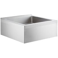 Regency 16-Gauge Stainless Steel One Compartment Floor Mop Sink - 24" x 24" x 6" Bowl