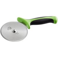 Mercer Culinary M18604GR Millennia® 4" High Carbon Steel Pizza Cutter with Green Handle