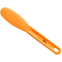 Choice 7 3/4" Smooth Polypropylene Sandwich Spreader with Neon Orange Handle