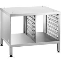 Rational 60.31.110 34 3/4" x 28 1/8" x 27 1/2" Open Back Oven Stand with MarineLine Anchoring for 6 and 10 Half Size iCombi Ovens (14 Pan Capacity)