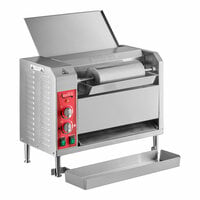 Avantco Vertical Contact Conveyor Bun Toaster with Extended Length Feed Tray