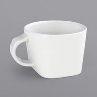 Front of the House DCS045WHP23 Nouvelle 9 oz. Bright White Square Porcelain Cup - 12/Case