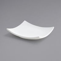 Front of the House DAP038WHP23 Origami 5" Bright White Square Porcelain Plate - 12/Case
