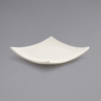 Front of the House DAP038BEP23 Catalyst Origami 5" European White Square Porcelain Plate - 12/Case