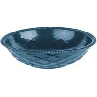 HS Inc. HS1018 9" x 2 1/4" Blueberry Polyethylene Round Weave Basket - 24/Case