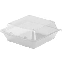 GET EC-02 9" x 9" x 3 1/2" Clear Customizable Reusable Eco-Takeouts Container - 12/Pack