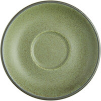 Acopa Embers 5 1/2" Moss Green Matte Stoneware Saucer - Sample