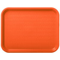 Carlisle CT101424 Cafe 10" x 14" Orange Standard Plastic Fast Food Tray - 24/Case