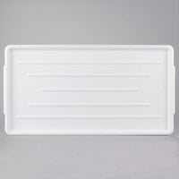 Winholt Sani-Platter 12" x 24" x 3/4" White Polystyrene Display Tray WHP-1224