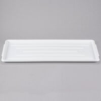 Winholt Sani-Platter 12 inch x 24 inch x 3/4 inch White Polystyrene Display Tray WHP-1224