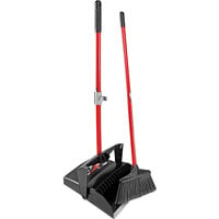 Libman 1194 10" Deluxe Lobby Broom and Open-Lid Dust Pan with Rubber Lip