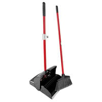 Libman 1193 10" Deluxe Lobby Broom and Closed-Lid Dust Pan with Rubber Lip