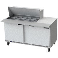 Beverage-Air SPE60HC-18M 60" 2 Door Mega Top Refrigerated Sandwich Prep Table