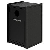 Commercial Zone 71SLFR32-01847 EarthCraft 30 Gallon Black Square Modular Single-Stream Side Load Recycling Receptacle