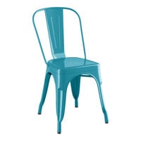 Lancaster Table & Seating Alloy Series Teal Outdoor Cafe Chair