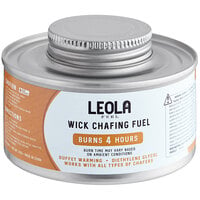 Leola Fuel Premium 4 Hour Wick Chafing Dish Fuel with Safety Twist Cap - 24/Case