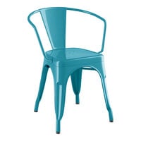 Lancaster Table & Seating Alloy Series Teal Topaz Outdoor Arm Chair