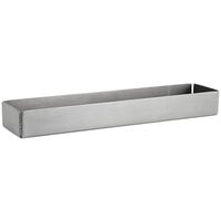 Front of the House BHO040BSS22 8 1/2" x 2" Brushed Stainless Steel Rectangular Sugar Caddy / Ramekin Holder   - 6/Case