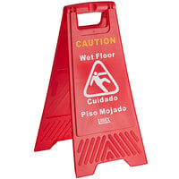 Lavex 25" Red Caution Wet Floor Sign