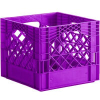 Violet 16 Qt. Customizable Square Milk Crate - 13" x 13" x 11"
