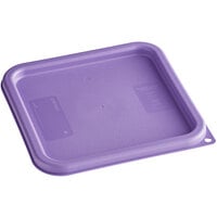 Carlisle Purple Allergen-Free Polypropylene Lid for 6 and 8 Qt. Square Containers