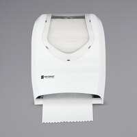 San Jamar T1370WHCL Tear-N-Dry Summit Hands Free Roll Towel Dispenser - White / Clear