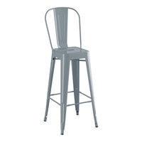 Lancaster Table & Seating Alloy Series Charcoal Outdoor Cafe Barstool